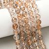 Natural Herkimer Diamond Beads Strands G-Z115-C03-8mm-1