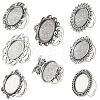 SUNNYCLUE 16Pcs 8 Style Adjustable Alloy Finger Rings Components FIND-SC0008-67-1