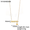 304 Stainless Steel Micro Pave Cubic Zirconia Pendant Necklaces NJEW-OY002-42G-2