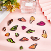 56Pcs 14 Style Printed Translucent Acrylic Pendants OACR-SC0001-11-4