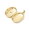 Brass Micro Pave Clear Cubic Zirconia Locket Pendants KK-L262-03G-2