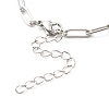 Tarnish Resistant 304 Stainless Steel Paperclip Chains Bracelet Making X-AJEW-JB01038-02-4