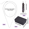 1Pc Natural Amethyst Bullet Macrame Pouch Pendant Alloy Chain Necklaces NJEW-PA0001-01C-2