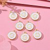Golden Plated Alloy Charms LS-X-ENAM-S118-01G-5