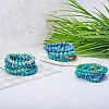 3Pcs 3 Size Synthetic Imperial Jasper Round Beaded Stretch Bracelets Set BJEW-SW00064-33-6