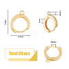20Pcs Brass Hoop Earrings KK-DC0002-99-2