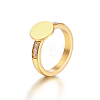 Elegant stainless steel round diamond ring suitable for daily wear for women. LL7523-7-1
