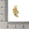 Brass Micro Pave Colorful Cubic Zirconia Glass Pendants X-KK-R162-026G-G-3