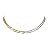 Duo Tone 304 Stainless Steel Twisted Chain 2-Strand Necklaces with Toggle Clasps NJEW-JN06681-4