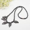 Fashionable Synthetic Hematite Necklaces X-BJEW-K006-03-1