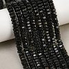 Natural Golden Sheen Obsidian Beads Strands G-G317-A31-3X6MM-1