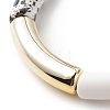 Acrylic Curved Tube Beaded Stretch Bracelet for Women BJEW-JB08437-01-5