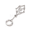 201 Stainless Steel Macrame Chain Pouch Empty Stone Holder Pendant Decoration HJEW-JM02293-4