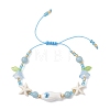 Glass Braided Beaded Bracelets BJEW-MZ00301-3
