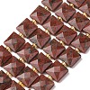 Natural Red Sesame Jasper Beads Strands G-F839-A17-01-2
