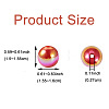 50Pcs UV Plating Rainbow Iridescent Acrylic Beads PACR-FP0001-05-4