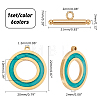 6Sets 6 Colors 304 Stainless Steel Toggle Clasps STAS-DC0003-83-3