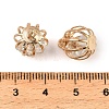 Iron Glass Bead Cage Pendants IFIN-N014-01KCG-3