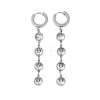 304 Stainless Steel Flat Round Earrings for Women EJEW-K281-32P-1