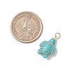 Dyed Synthetic Turquoise Pendnats PALLOY-JF05075-3