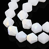 Imitation Jade Bicone Frosted Glass Bead Strands EGLA-A039-J6mm-MB06-3