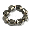 Natural Gold Pyrite/Golden Pyrite Beads Strands G-G459-C01-01-3