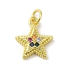 Brass Micro Pave Cubic Zirconia Charms KK-M283-16C-02-1