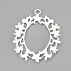 Alloy Open Back Bezel Pendants PALLOY-R098-26S-2