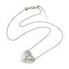 Rack Plating Brass Heart Pendant Necklaces for Women NJEW-G139-01P-2