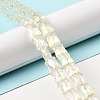 AB Color Plated Transparent Glass Beads Strands EGLA-P051-06A-A08-3