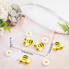 10Pcs 2 Style Food Grade Eco-Friendly Silicone Beads SIL-SC0001-08-7