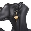 Transparent Electroplate Glass & Seed Glass Beads Dangle Earrings EJEW-MZ00714-01-2