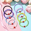 8Pcs 8 Colors Glass Seed Beaded Stretch Bracelet Sets BJEW-MZ00103-2