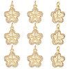 10Pcs Brass Micro Pave Clear Cubic Zirconia Charms ZIRC-BBC0001-87-1