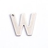 Tarnish Resistant 304 Stainless Steel Letter Charms STAS-O072-W-1
