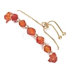 2Pcs 2 Styles Natural Carnelian Beaded Bracelets BJEW-JB13009-02-4