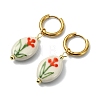 Printed Handmade Porcelain Dangle Earrings EJEW-JE07230-4