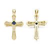 Brass Micro Pave Cubic Zirconia Pendants KK-N227-86D-2