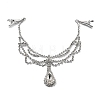 Alloy Rhinestone Hair Chain LS-OHAR-M044-02C-S-1