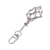 Stainless Steel Braided Chain Macrame Pouch Empty Stone Holder Pendant Decorations HJEW-JM02057-4