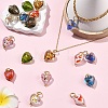 18Pcs 9 Styles Handmade Lampwork Pendants PALLOY-YW00179-4