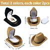 4Pcs 2 Colors Hat Velvet Jewelry Boxes CON-SC0001-19B-2
