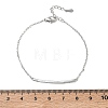 Brass Micro Pave Clear Cubic Zirconia Link Bracelets BJEW-E114-01B-P-5