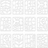 Plastic Drawing Painting Stencils Templates DIY-WH0222-015-4