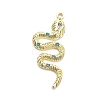 Snake Shape Alloy Rhinestone Pendants PALLOY-Q030-01A-1