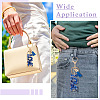 Alloy & Resin Tassel Keychainss AJEW-TADJ0001-20G-05-6