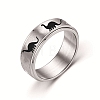 Rotating Stainless Steel Anxiety Relief Rings for Women Men PW-WG4928D-20-1