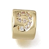 Brass Micro Pave Clear Cubic Zirconia Beads CU-CBAA19F-01G-J-1