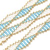 Handmade Glass Seed Beaded Chains CHC-K017-01G-02-1