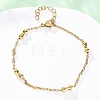 304 Stainless Steel Rope Chain Bracelets for Women BJEW-C094-10G-1